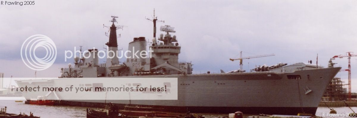 HMS Invincible on the Thames, 2000. (Image edited to remove seams from separate frames) (c) RP1 remove frames